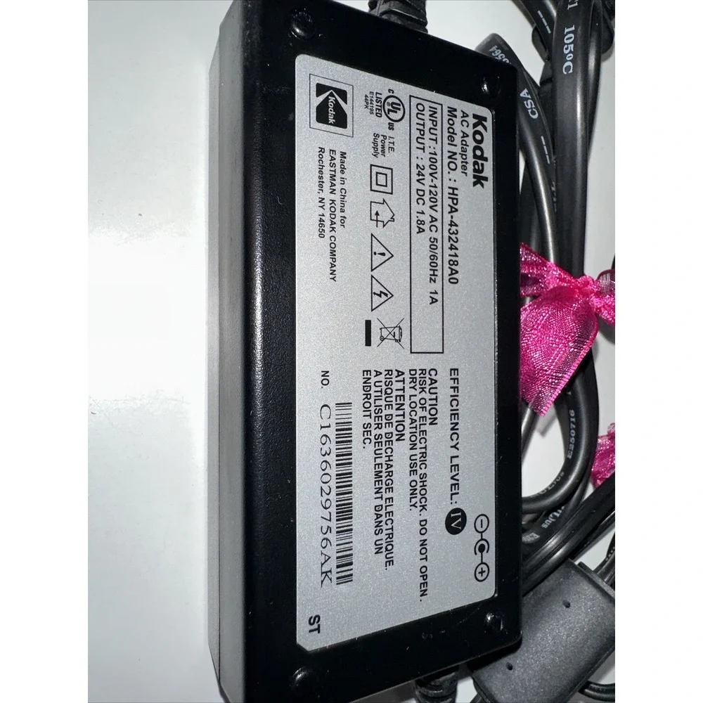 Kodak EasyShare Printer Dock Series 3‎ AC Power Adapter Model HPA-432418A0
